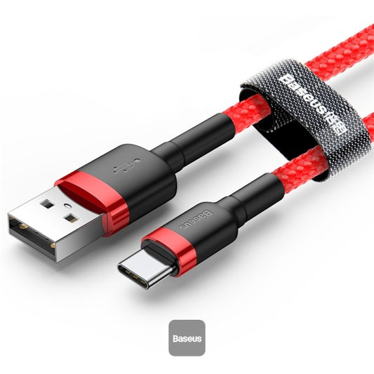 Baseus Cafule Cable Durable Nylon Braided Wire USB   USB-C Qc30 2a 2m Red