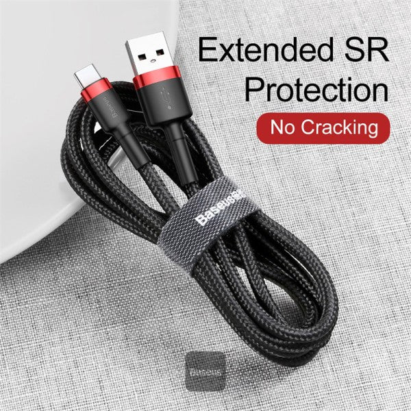 Baseus cafule Cable USB For Type-C 2A 3m Red
