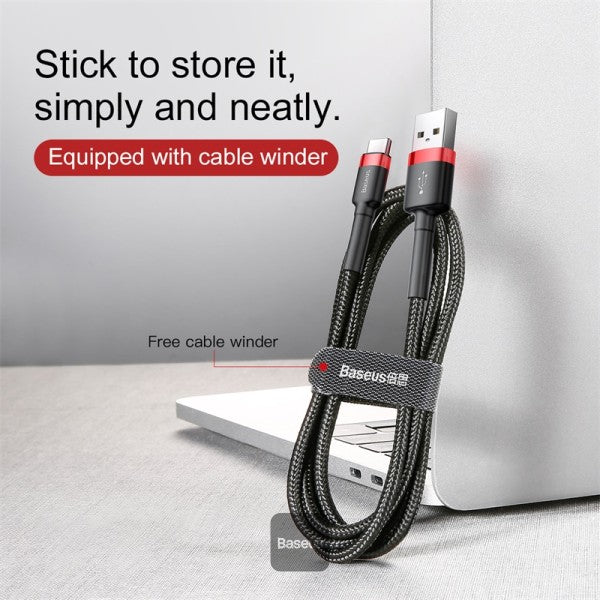 Baseus cafule Cable USB For Type-C 2A 3m Red