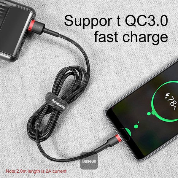 Baseus cafule Cable USB For Type-C 2A 3m Red