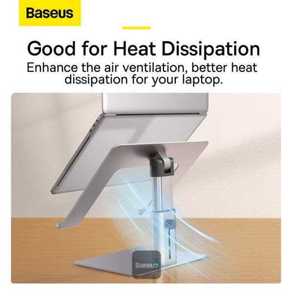 Baseus Metal Adjustable Laptop Stand Compatible With 11 To 173 Inches Silver