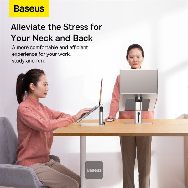Baseus Metal Adjustable Laptop Stand Compatible With 11 To 173 Inches Silver