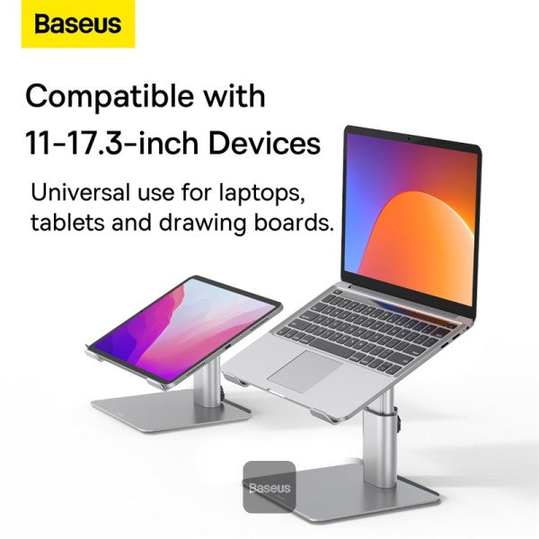 Baseus Metal Adjustable Laptop Stand Compatible With 11 To 173 Inches Silver