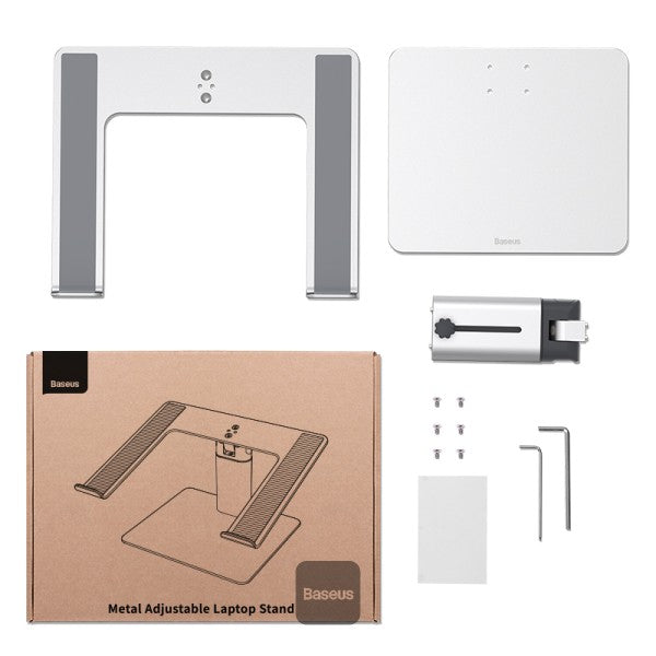 Baseus Metal Adjustable Laptop Stand Compatible With 11 To 173 Inches Silver