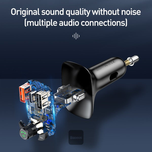 Baseus Transmitter FM TWS T-Typed S-13 (PPS Fast Charger Edition) Black