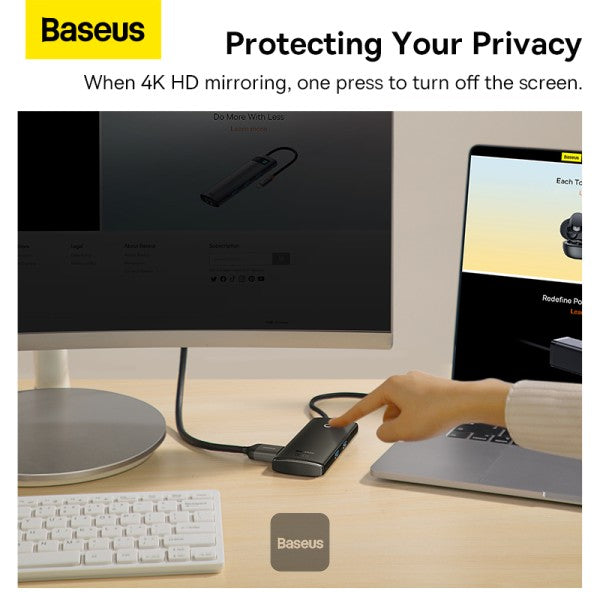 Baseus Lite Series multifunctional HUB USB Type C - 2 x USB 30  USB Type C PD  HDMI 14  SD  TF Black
