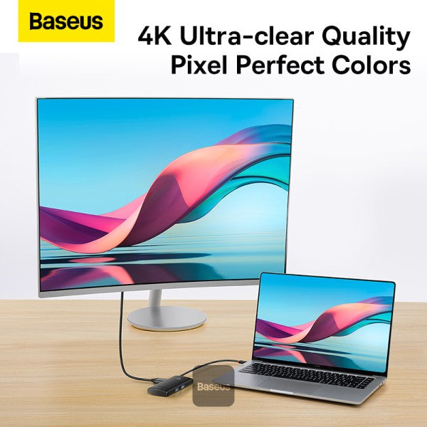 Baseus Lite Series multifunctional HUB USB Type C - 2 x USB 30  USB Type C PD  HDMI 14  SD  TF Black
