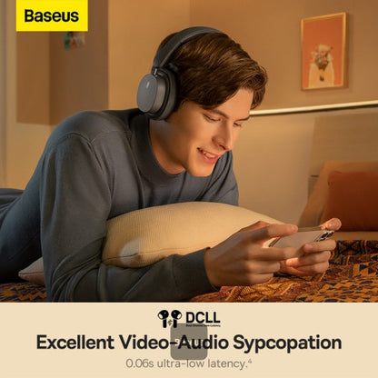 BASEUS Bowie D05 Wireless Bluetooth Headset Foldable HiFi Stereo Music Headphone - Grey