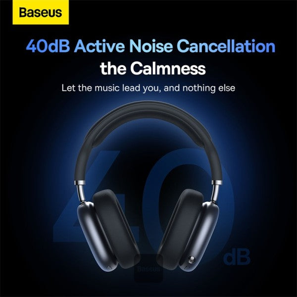 Baseus Bowie H2 Noise-Cancelling Wireless Headphone Bluetooth 52 Game Music Over-Ear Headset - Grey