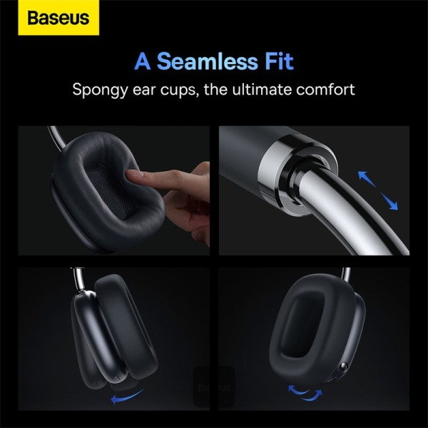 Baseus Bowie H2 Noise-Cancelling Wireless Headphone Bluetooth 52 Game Music Over-Ear Headset - Grey