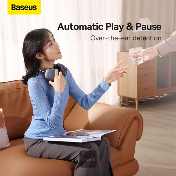 Baseus Bowie H2 Noise-Cancelling Wireless Headphone Bluetooth 52 Game Music Over-Ear Headset - Grey