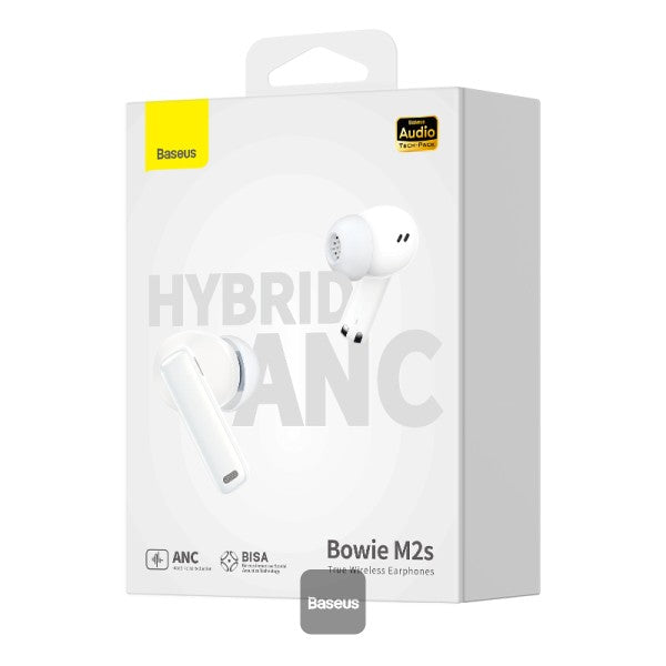 Baseus Bowie M2s True Wireless Earphones - Moon White