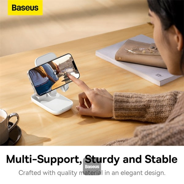 Baseus Seashell Series Folding Phone Stand Moon White