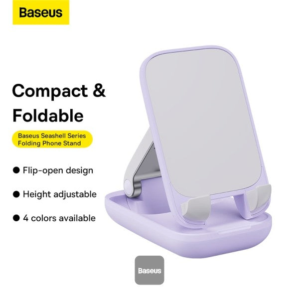Baseus Seashell Series Folding Phone Stand (with Mirror) Nebula Purple