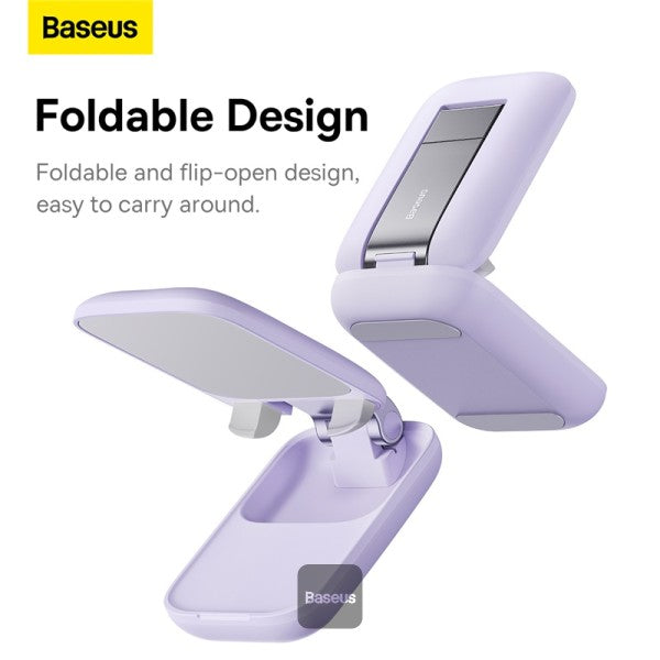Baseus Seashell Series Folding Phone Stand (with Mirror) Nebula Purple