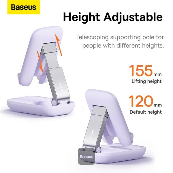 Baseus Seashell Series Folding Phone Stand (with Mirror) Nebula Purple