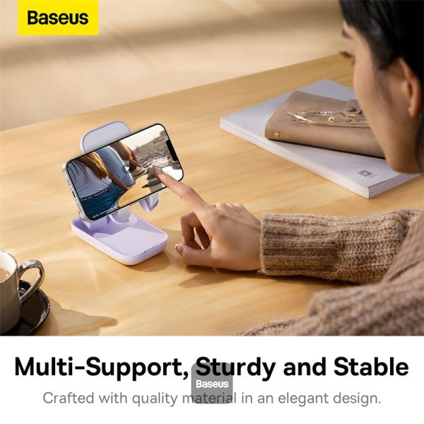 Baseus Seashell Series Folding Phone Stand (with Mirror) Nebula Purple