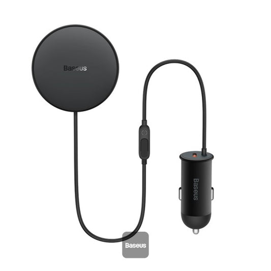 Baseus CW01 Magnetic Wireless Charging Car Mount 40W - Wireless Charging 15w+Type-C 25W - Black