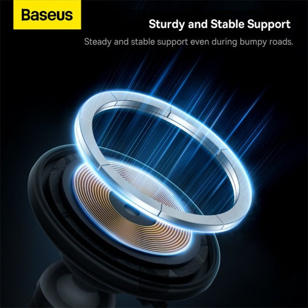 Baseus CW01 Magnetic Wireless Charging Car Mount 40W - Wireless Charging 15w+Type-C 25W - Black