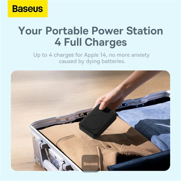Baseus Airpow Magnetic Mini Wireless Fast Charge Power Bank 20000mAh 20W - Black