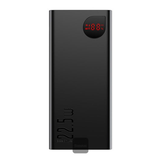 Baseus Adaman Metal Digital Display Quick Charge Power Bank 20000mAh 225W Black Overseas Edition With Simple Series Charging Cable USB to Type-C 3A 03m Black