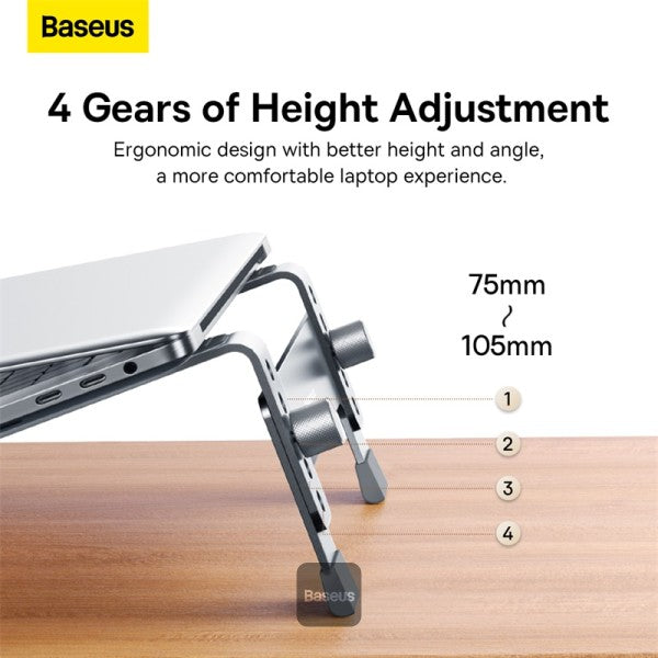 Baseus Ultra Stable Series Desktop Laptop Stand -4-Gear Adjustable- Space Grey