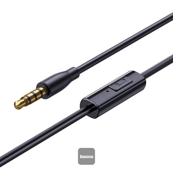 Baseus Encok HZ11 35mm Jack Wired Earphone  Universal Headset In-Ear Headphone With Mic - Black