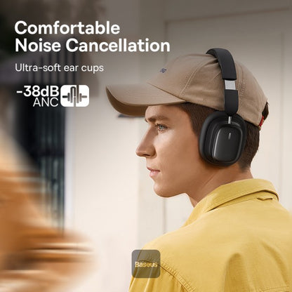 Baseus Bowie H1i  Wireless Headphones - 100H Playtime ANC Headset - Cluster Black