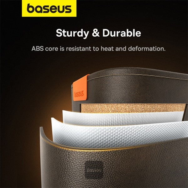 Baseus Car Seat Gap Organizers Storage Box Console with Cup Holder for Front Passenger Side and Driver Side - Marble Brown