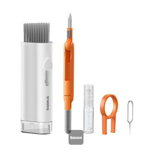 Baseus 8-in-1 Multi-Functional Cleaning Kit for Laptop Screen Keyboard and Earbuds - White