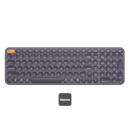 Baseus K01B Wireless Tri-Mode Keyboard (Bluetooth 50  & Wireless 24G) | Silent US Layout Keyboards - Grey