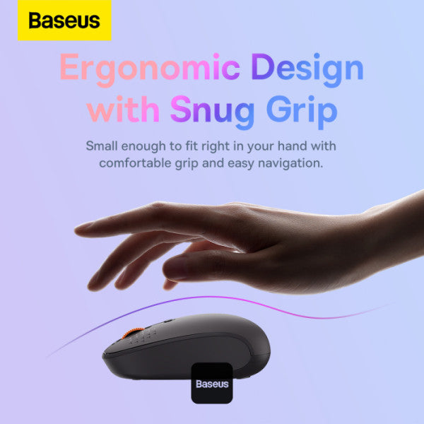 Baseus F01A Wireless Mouse | Lightweight Silent Buttons DPI-800 1000 1600 - Gray