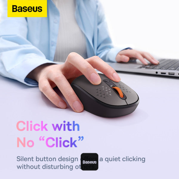 Baseus F01A Wireless Mouse | Lightweight Silent Buttons DPI-800 1000 1600 - Gray