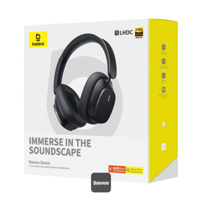 Baseus Bowie H1 Pro Wireless Headphones - 80H Playtime Hybrid -48Db ANC Headset - Black