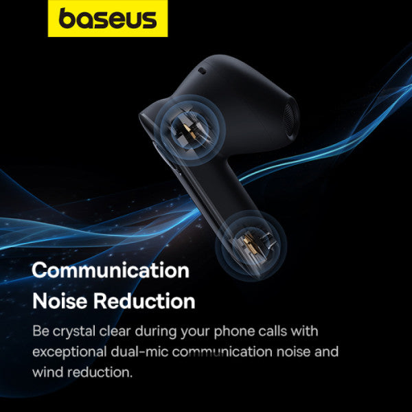 Baseus C-Mic CM10 Solar Charging Single Ear Wireless Earphone for Car - Black