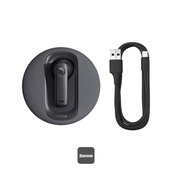 Baseus C-Mic CM10 Solar Charging Single Ear Wireless Earphone for Car - Black