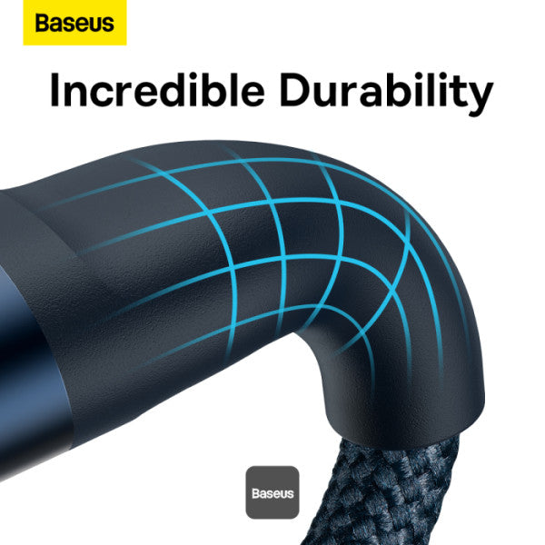 Baseus Flash Series II 3 In 1 Fast Charging Cable Type-C To M+L+C 100W 15M - Blue
