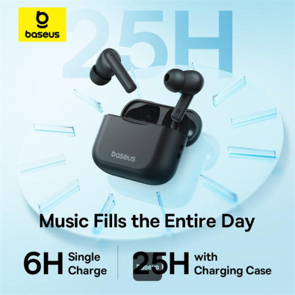 Baseus Bowie E17 True Wireless Bluetooth Earphones With Dual Mic ENC & Punchy Bass - Black