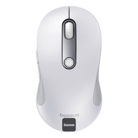 Baseus F02 Ergonomic Dual-Mode Wireless Mouse | Bluetooth 52 and 24Ghz Connectivity Silent Buttons 5 DPI Modes - White