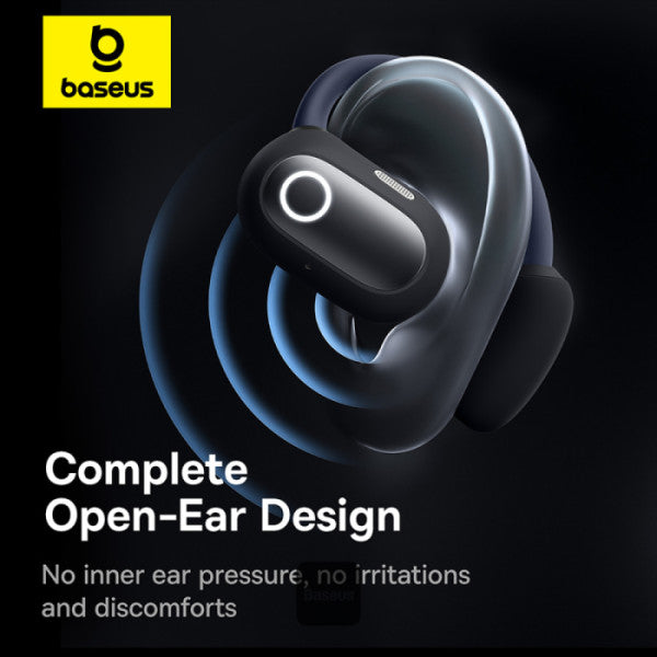Baseus Eli Sport 1 Open-Ear Wireless Earbuds With IPX4 Waterproof TWS ENC Mics & Detachable Neckband - Cosmic Black