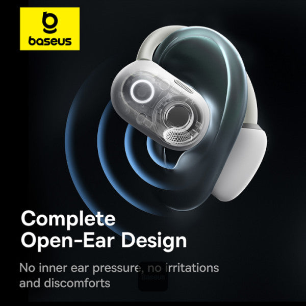 Baseus Eli Sport 1 Open-Ear Wireless Earbuds With IPX4 Waterproof TWS ENC Mics & Detachable Neckband - Stellar White