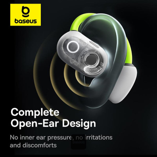 Baseus Eli Sport 1 Open-Ear Wireless Earbuds With IPX4 Waterproof TWS ENC Mics & Detachable Neckband - Aurora Green