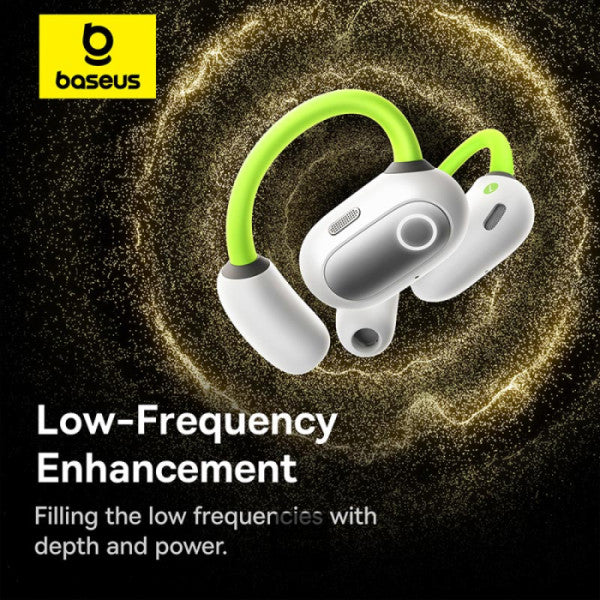 Baseus Eli Sport 1 Open-Ear Wireless Earbuds With IPX4 Waterproof TWS ENC Mics & Detachable Neckband - Aurora Green