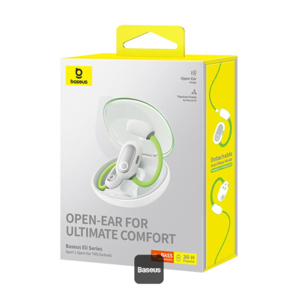 Baseus Eli Sport 1 Open-Ear Wireless Earbuds With IPX4 Waterproof TWS ENC Mics & Detachable Neckband - Aurora Green