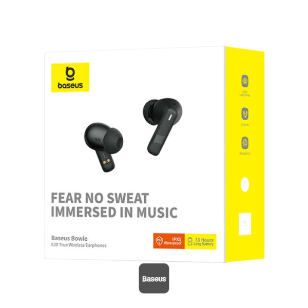 Baseus Bowie E20 True Wireless Earbuds With 2 ENC Mics 33H Playtime - Black