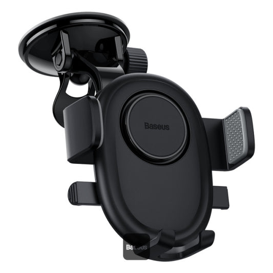 Baseus UltraControl Lite Series 2 in 1 Car Phone Holder | Auto Clamping Universal Car Phone Mount | Dashboard Windshield Car Mount - Black