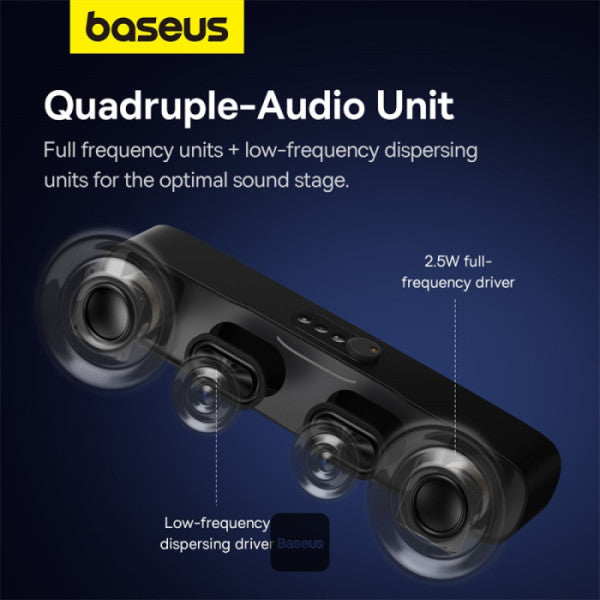 Baseus AeQur Series DS10 Desktop Mini Soundbar Bluetooth Speaker (without Battery) - Black