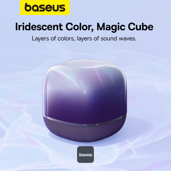 Baseus AeQur V2 Portable Wireless TWS Speaker - Bluetooth 50 30 Hour Playtime Powerful Bass and 3EQ Modes - Purple