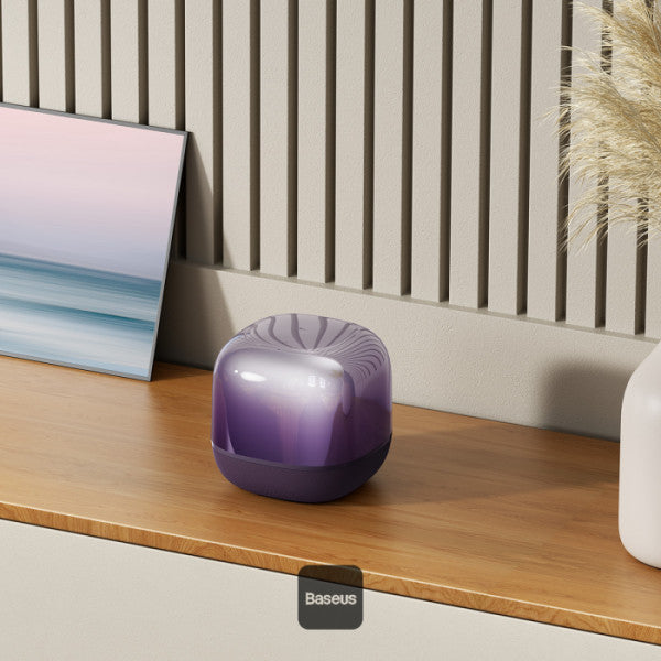 Baseus AeQur V2 Portable Wireless TWS Speaker - Bluetooth 50 30 Hour Playtime Powerful Bass and 3EQ Modes - Purple