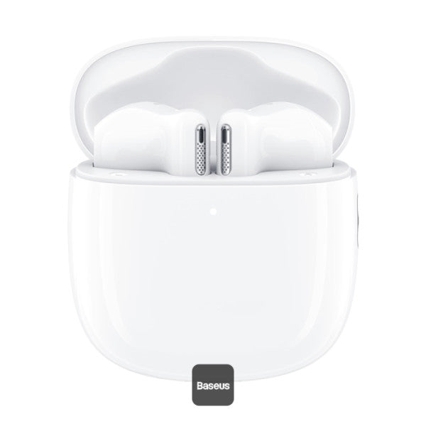 Baseus Bowie WX5 True Wireless Earphones - 4 ENC Mics with AI Noise Cancellation for Crystal Clear Calls 30-Hour Playback TWS Bluetooth 53 - White